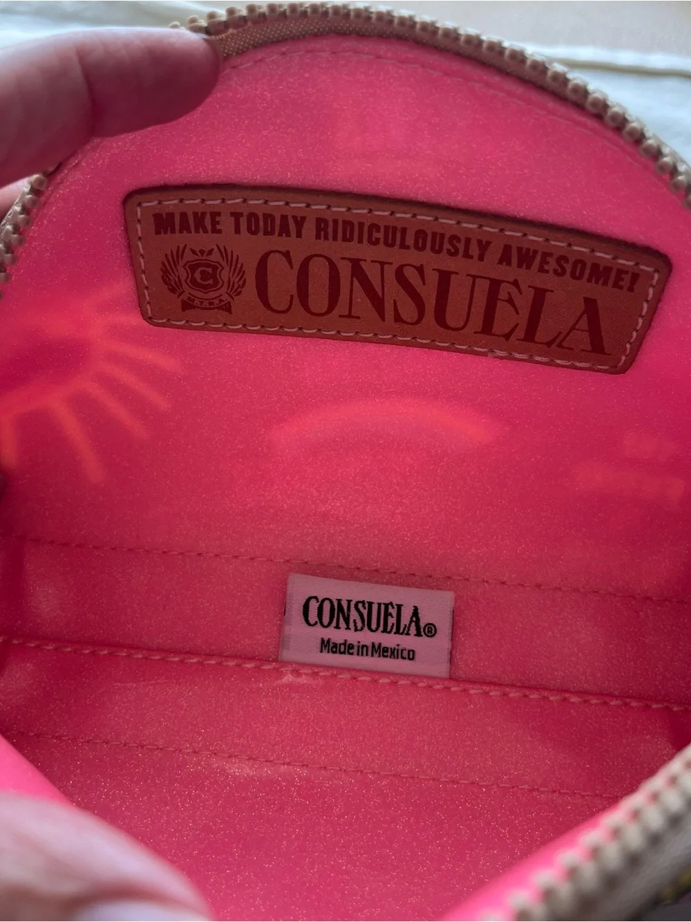 Consuela Medium Domed Olive Graffiti Make Up Bag